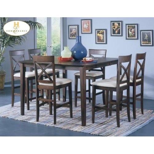 36 Dining Tables - Home Elegance 794-36 Merlot/Cherry Counter Height Dining Table
