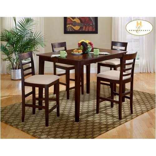 Black Dining Tables - Home Elegance 758-36 Black Cherry Counter Height Dining Table