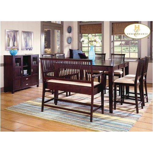 36 Dining Tables - Home Elegance 717-36 Merlot/Cherry Counter Height Dining Table