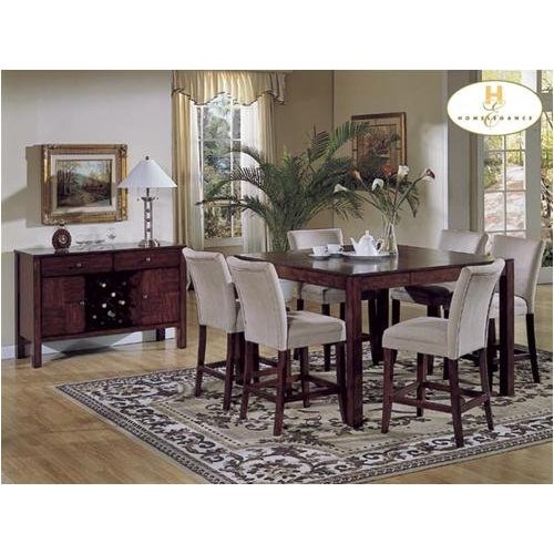 36 Dining Tables - Home Elegance 721-36 Dark Cherry Pub Dining Table