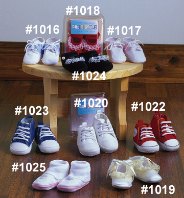 Doll Shoes - Lee Middleton Dolls Blue/White Canvas Shoes