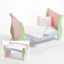 Lee Middleton Dolls Changing Table Sleigh Bed by Lee Middleton Dolls