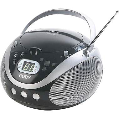 Coby CXCD241BK PORTABLE CD PLAYER with AM/FM STEREO TUNER
