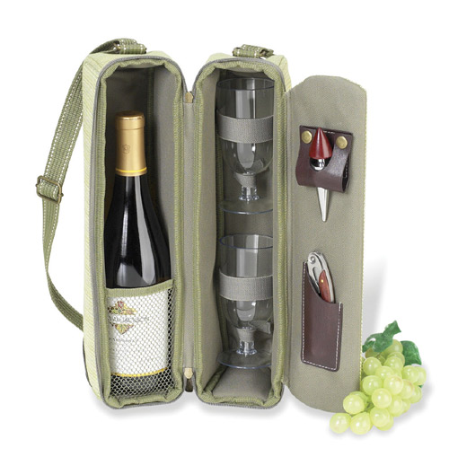 Picnic at Ascot 133H Hamptons Wine Carrier for two... by Picnic at Ascot
