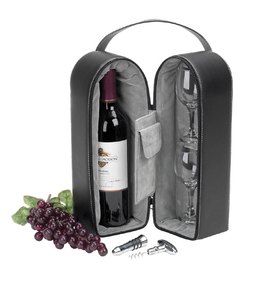 Picnic at Ascot 610 Barware-Sunset Elite Black simulated Leather