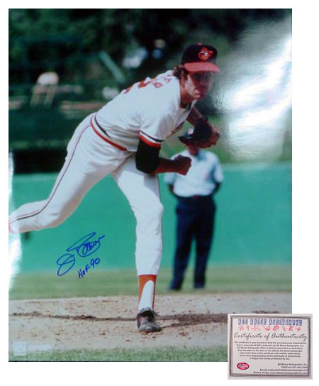 Jim Palmer Hand Signed 16x20 Photo - Baltimore Orioles Home Pitching with HOF 90 Inscription