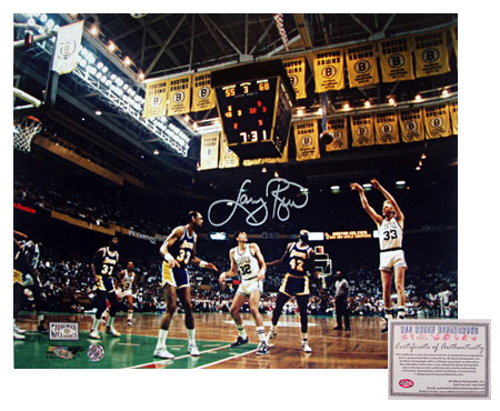 Larry Bird Hand Signed 16x20 Photo - Boston Celtics 1987 Finals Horizontal