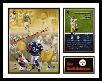 Ben Roethlisberger Framed Photo Pittsburgh Steelers Immaculate Tackle Milestone Collage