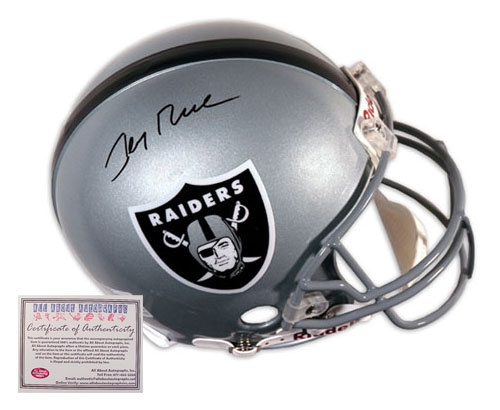 Jerry Rice Hand Signed Oakland Raiders Mini Helmet
