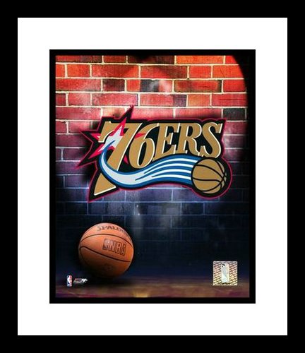Philadelphia 76ers Framed 8x10 Photo - Team Logo and Basketball