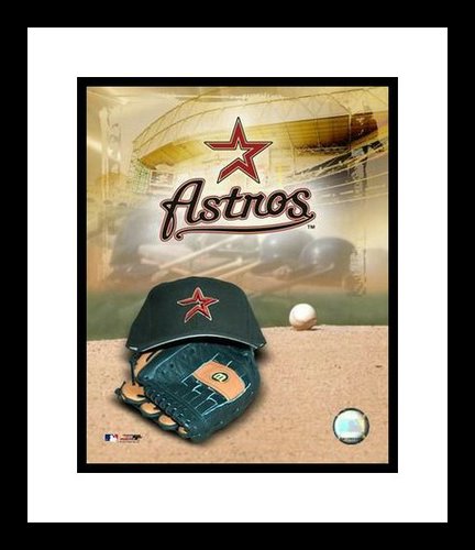 Houston Astros Framed 8x10 Photo - Team Logo and Cap Collage