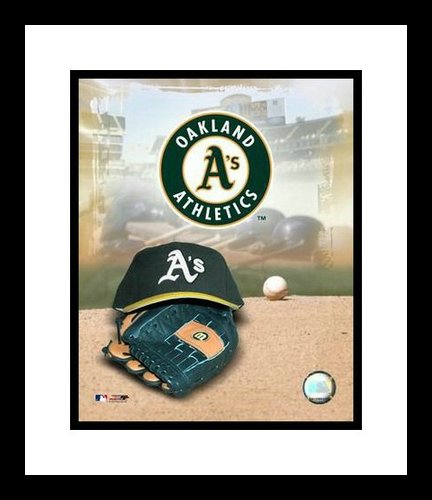 Oakland Athletics Framed 8x10 Photo - Team Logo and Cap Collage