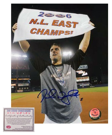 David Wright Hand Signed 8x10 Photo - New York Mets 2006 NL East Champs