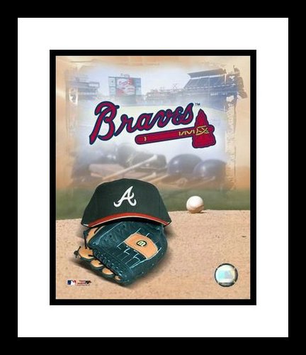 Atlanta Braves Framed 8x10 Photo - Team Logo and Cap Collage