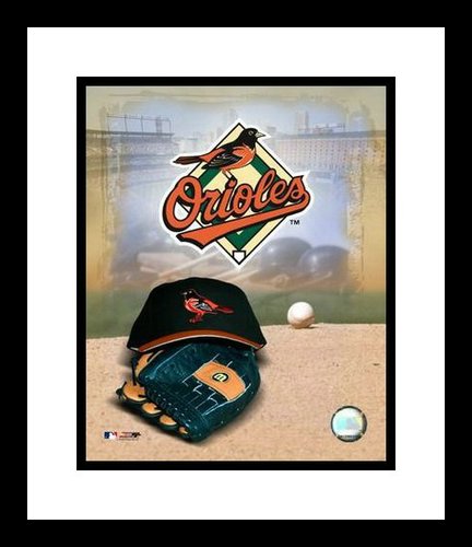 Baltimore Orioles Framed 8x10 Photo - Team Logo and Cap Collage