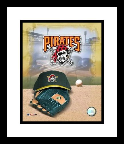 Pittsburgh Pirates Framed 8x10 Photo - Team Logo and Cap Collage
