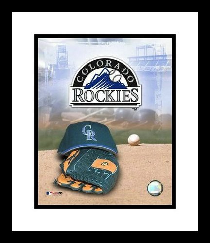 Colorado Rockies Framed 8x10 Photo - Team Logo and Cap Collage