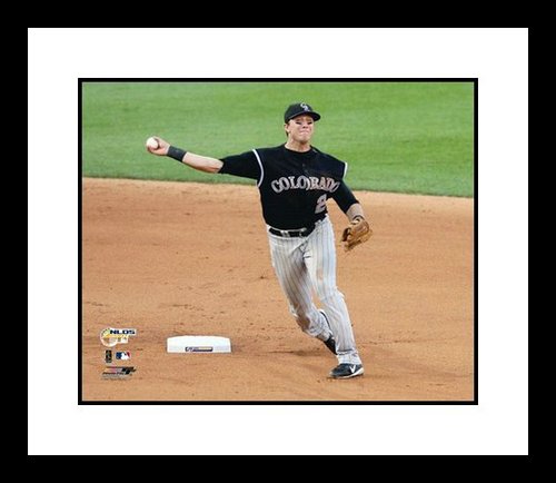 Troy Tulowitzki Framed 8x10 Photo - Colorado Rockies 2007 NLCS Throwing