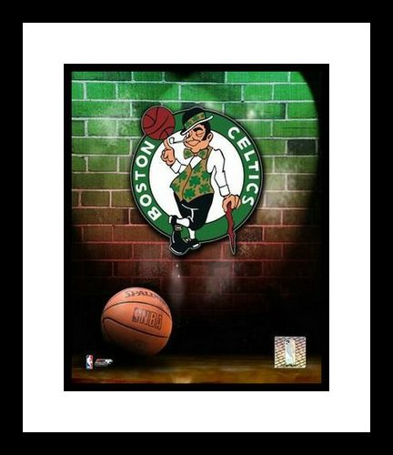 Boston Celtics Framed 8x10 Photo - Team Logo and Basketball