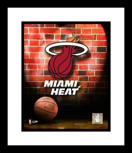 Miami Heat Framed 8x10 Photo - Team Logo and Basketball