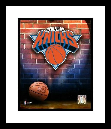New York Knicks Framed 8x10 Photo - Team Logo and Basketball
