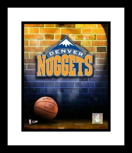 Denver Nuggets Framed 8x10 Photo - Team Logo and Basketball