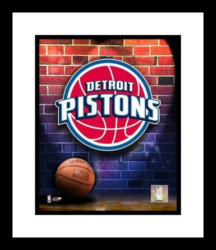 Detroit Pistons Framed 8x10 Photo - Team Logo and Basketball