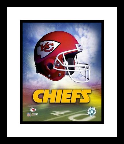 Kansas City Chiefs Framed 8x10 Photo Team Logo and Helmet Collage