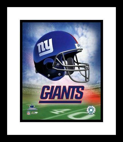New York Giants Photo - New York Giants Framed 8x10 Photo - Team Logo And Helmet Collage