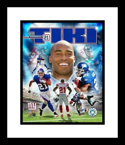 New York Giants Photo - Tiki Barber Framed 8x10 Photo - New York Giants Collage