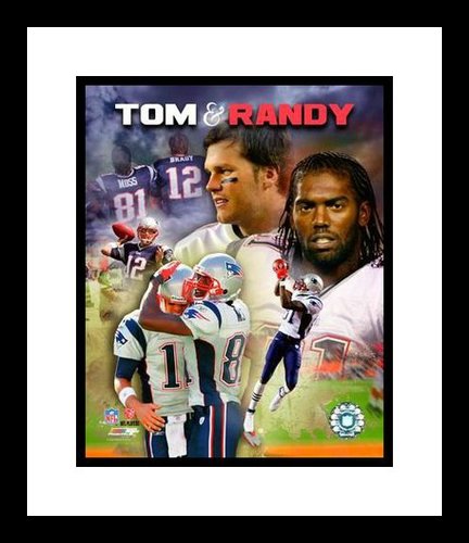 Tom Brady and Randy Moss Framed 8x10 Photo - New England Patriots Collage