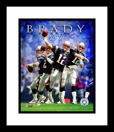 Tom Brady Framed 8x10 Photo New England Patriots Multiple Exposure Collage