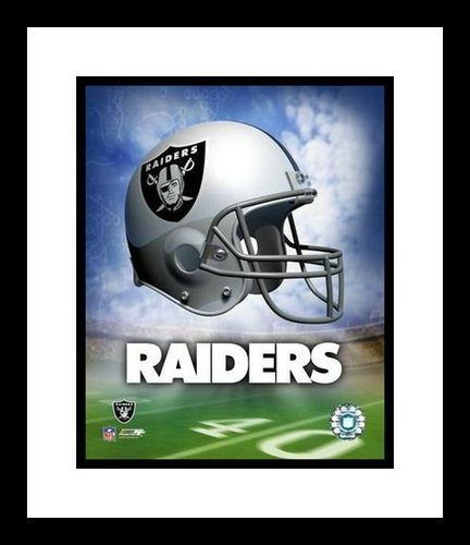 Oakland Raiders Framed 8x10 Photo - Team Logo and Helmet Collage