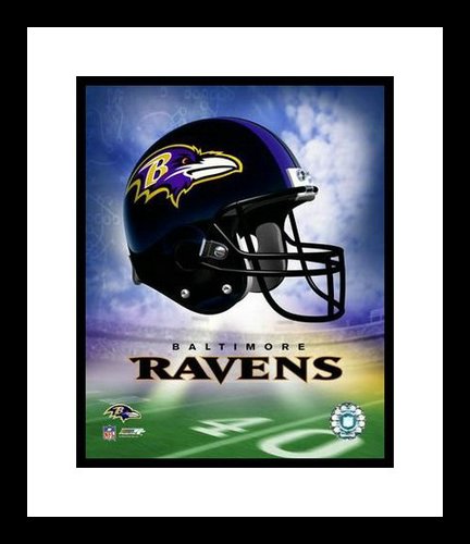 Baltimore Ravens Framed 8x10 Photo Team Logo and Helmet Collage