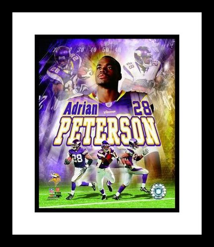 Adrian Peterson Framed 8x10 Photo Minnesota Vikings Collage