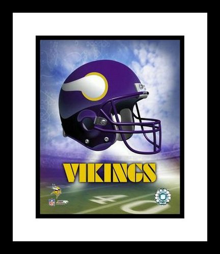 Minnesota Vikings Framed 8x10 Photo Team Logo and Helmet Collage