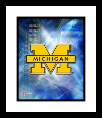 Michigan Wolverines Framed 8x10 Photo - University of Michigan Team Logo