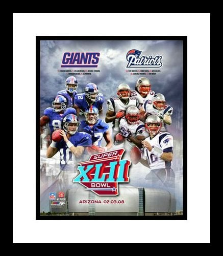 Super Bowl XLII New England Patriots vs New York Giants Framed 8x10 Photo - Collage