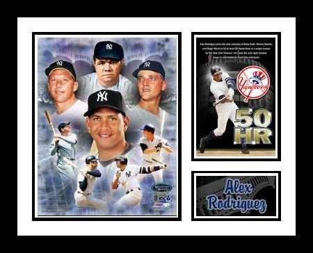 Alex Rodriguez New York Yankees 50 HR Framed Milestone Collage