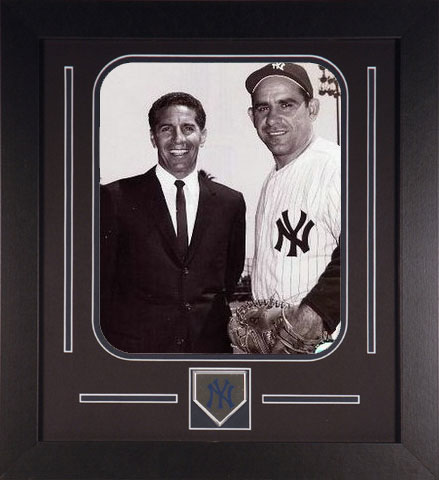 Yogi Berra and Phil Rizzuto Framed Photo with New York New York Yankees Medallion