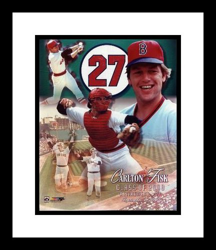Carlton Fisk Framed 8x10 Photo - Boston Red Sox Jersey Retirement Day