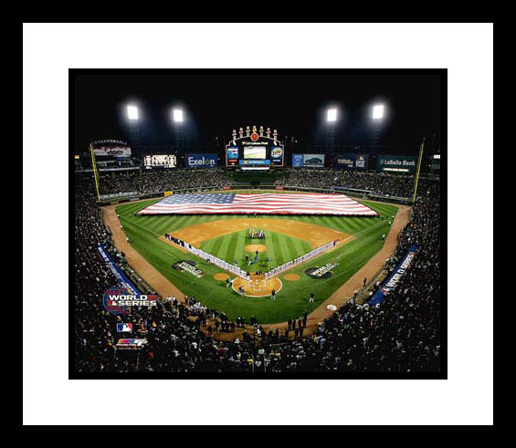 2005 Chicago White Sox Framed 8x10 Photo - World Series Game 1 Flag