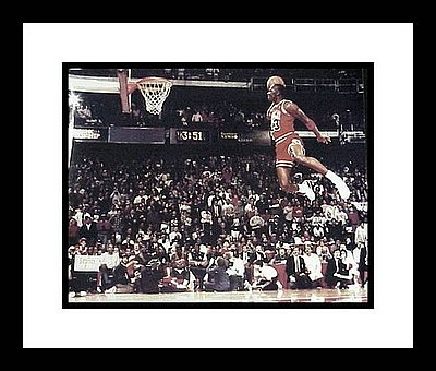 Michael Jordan Framed 8x10 Photo Chicago Bulls Air Dunking