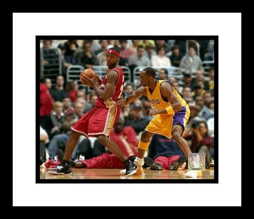 LeBron James and Kobe Bryant Framed 8x10 Photo - Cleveland Cavaliers Match Up