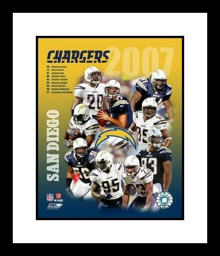 2007 San Diego Chargers Team Composite Framed 8x10 Photo