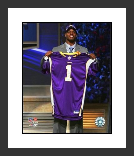 Adrian Peterson Framed 8x10 Photo Minnesota Vikings 2007 NFL Draft Day