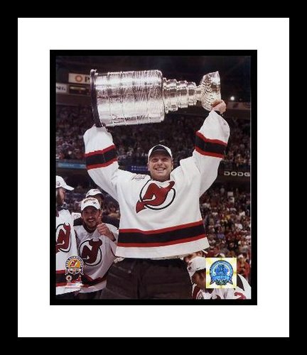 Martin Brodeur Framed 8x10 Photo - 2003 New Jersey Devils Stanley Cup Overhead
