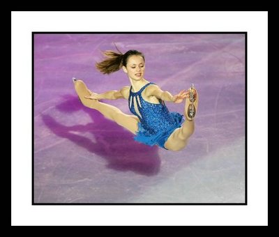 Sasha Cohen Olympics Framed 8x10 Photo - Split Jump