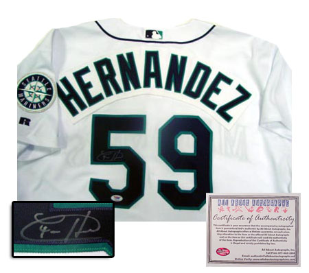 Felix Hernandez Hand Signed Authentic Seattle Mariners Home Jersey