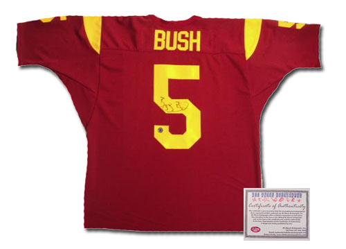 Reggie Bush Hand Signed Authentic Style USC Trojans Red Jersey